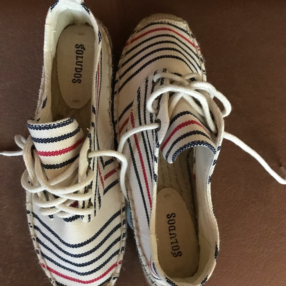 Soludos sneakers. Red, white and blue.